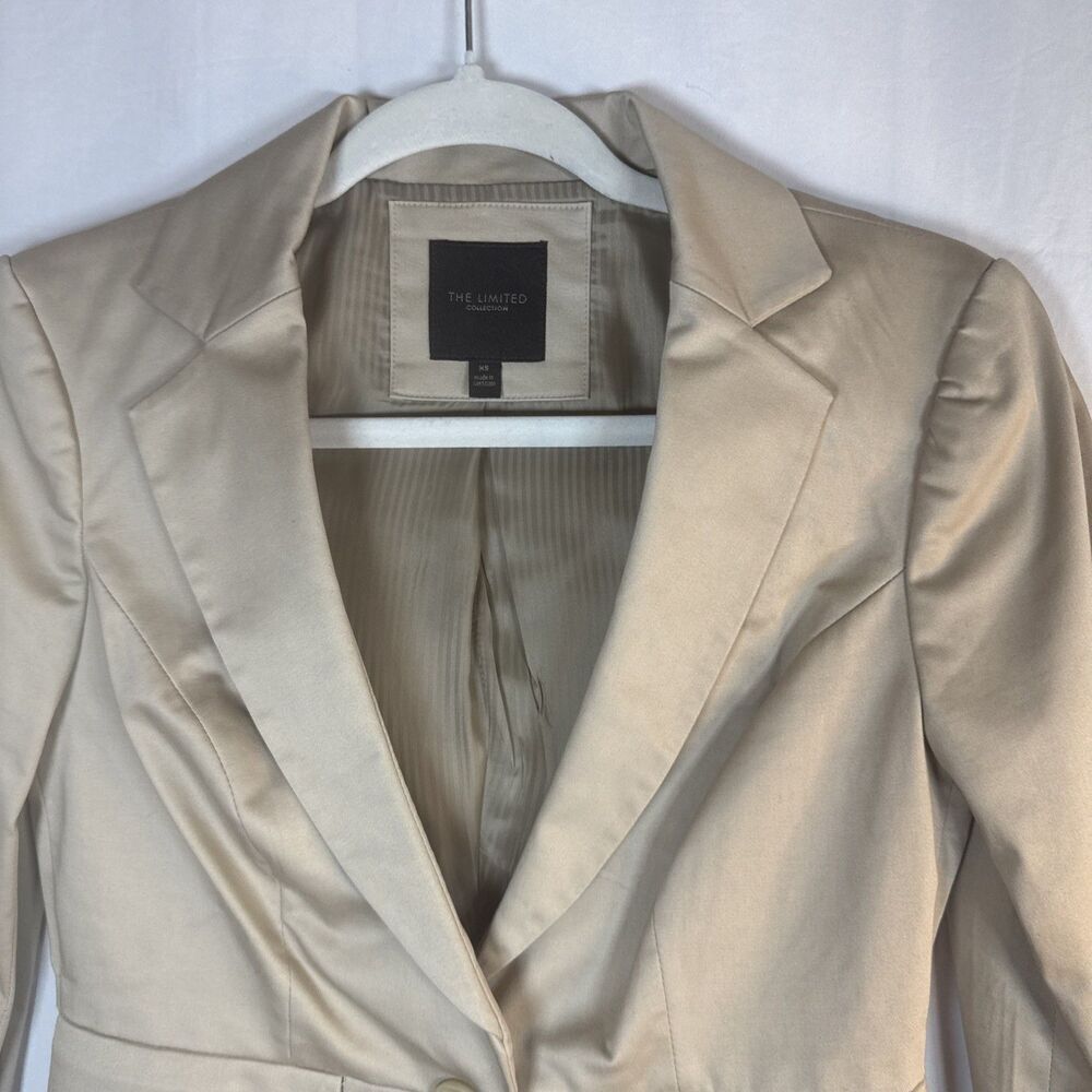 The Limited Khaki Suit Blazer Size XS Preowned 3/4 Sleeves - Picture 5 of 15